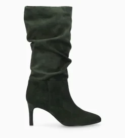 Botte à talon - Céleste 65 - Cuir velours - Militaire