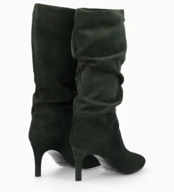 Botte à talon - Céleste 65 - Cuir velours - Militaire