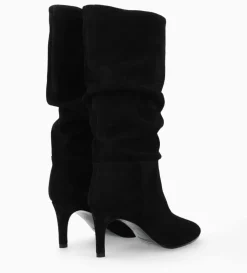 Botte à talon - Céleste 65 - Cuir velours - Noir