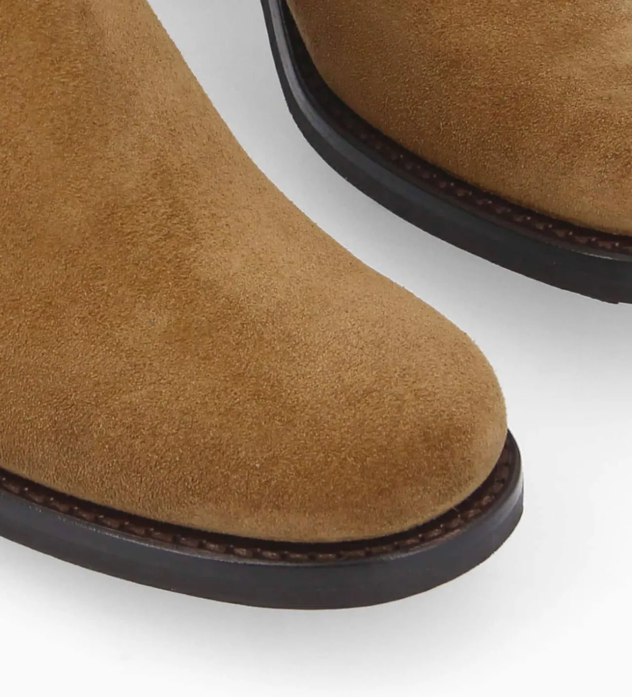 Botte biker à boucle - Biker 7 - Cuir velours - Sienna