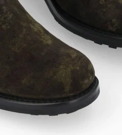Botte biker à boucle - Biker 40 - Cuir velours - Camouflage