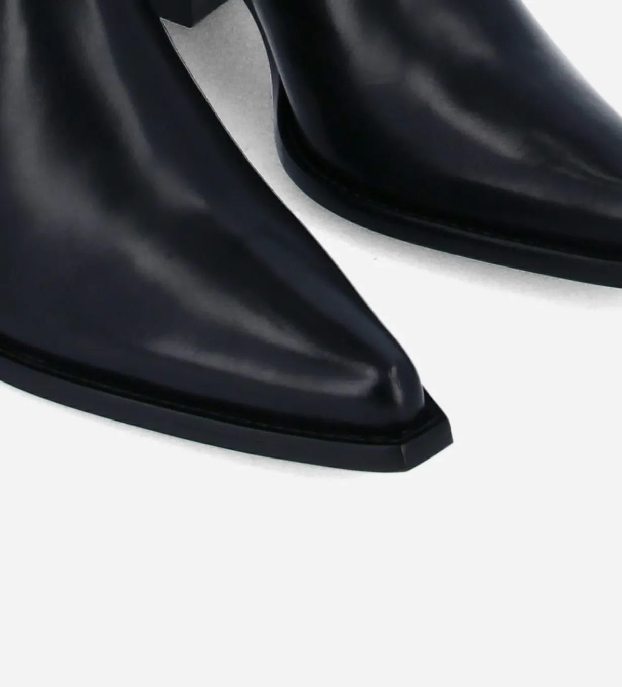 Botte western à talon - Ruby 50 - Cuir de veau lisse brillant - Noir