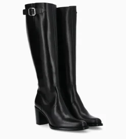 Botte zippée à talon - Legend 70 - Cuir de veau lisse brillant - Noir
