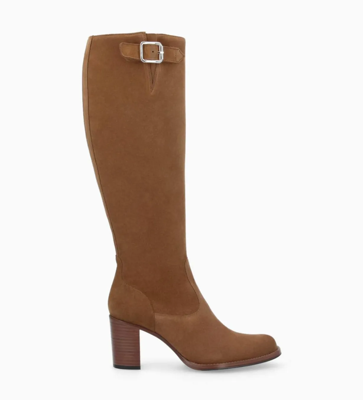 Botte zippée à talon - Legend 70 - Cuir velours - Sienna