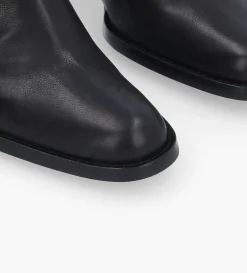 Bottine à talon à zip - Legend 70 - Cuir grainé - Noir