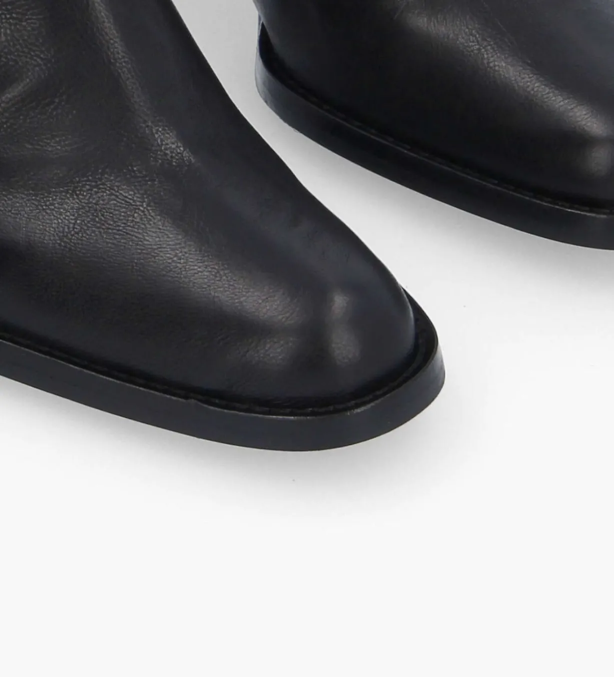 Bottine à talon à zip - Legend 70 - Cuir grainé - Noir