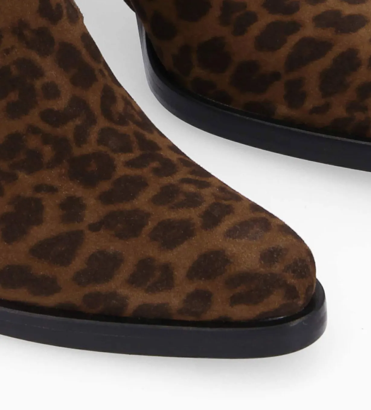 Bottine à talon à zip - Paddy 70 - Cuir velours - Léopard