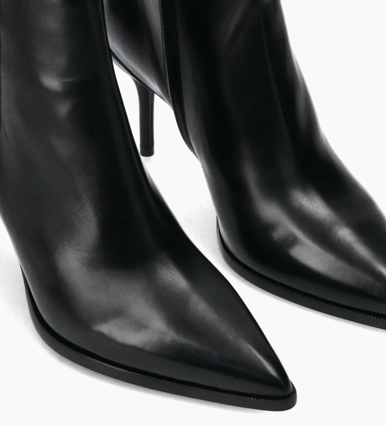 Bottine à talon aiguille - Jamie 70 - Cuir de veau lisse - Noir