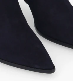Bottine à talon aiguille - Jamie 70 - Cuir velours - Marine