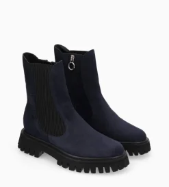 Bottine chelsea - Georgia - Cuir velours - Marine