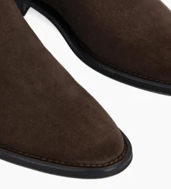 Bottine chelsea - Harri 25 - Cuir velours - Marron foncé