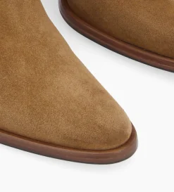 Bottine chelsea à talon - Jane 70 - Cuir velours - Sienna