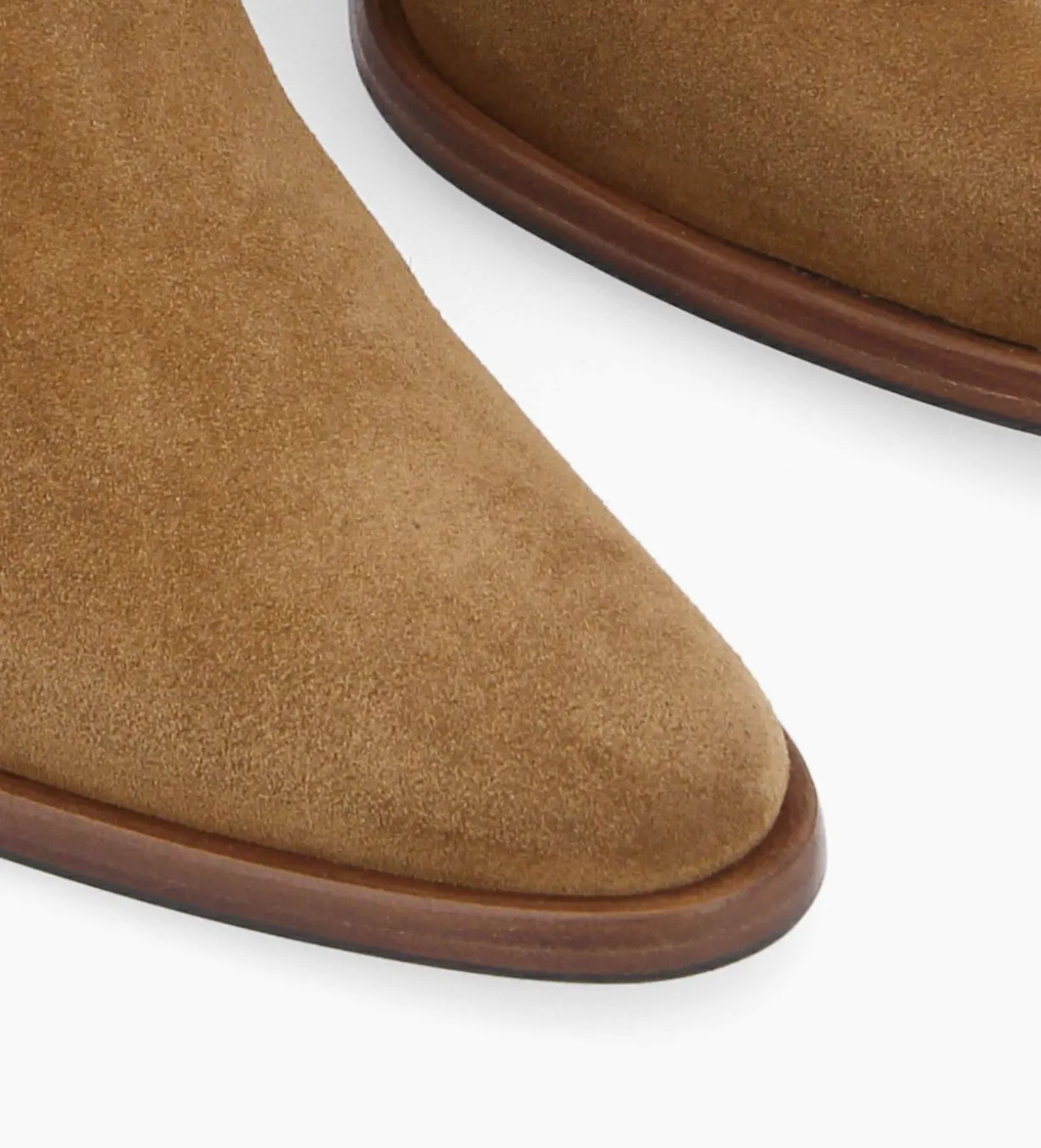 Bottine chelsea à talon - Jane 70 - Cuir velours - Sienna