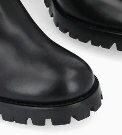 Bottine chelsea à talon - Jade 45 - Cuir de veau lisse brillant - Noir