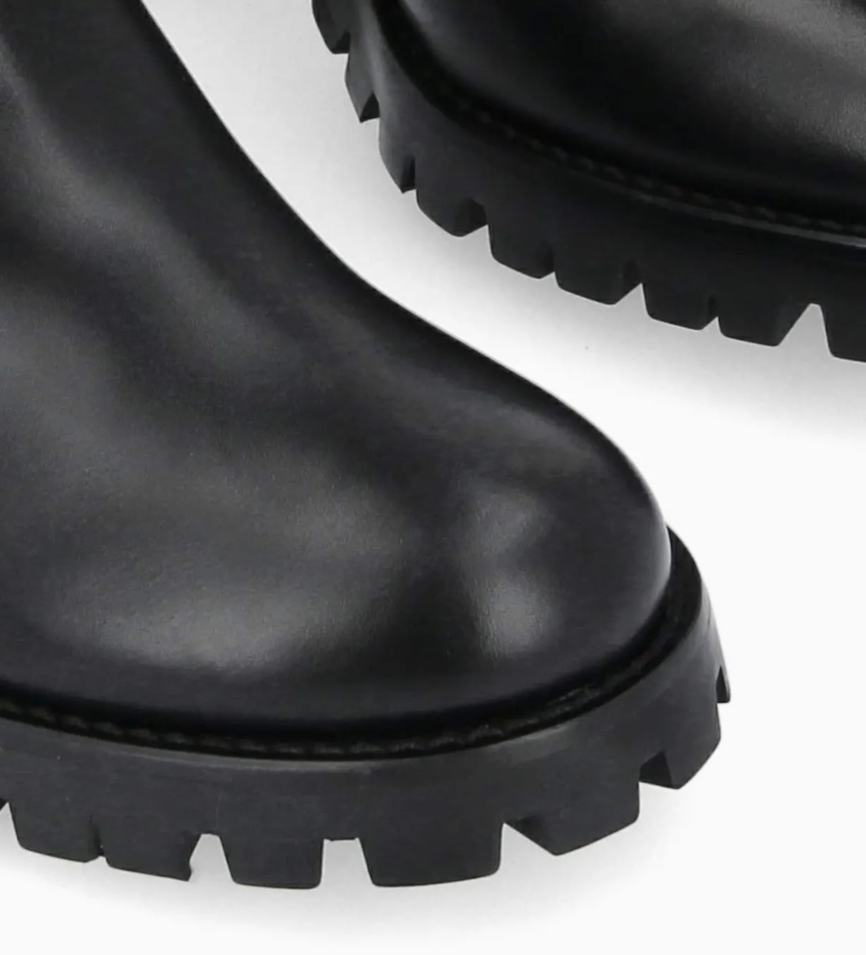 Bottine chelsea à talon - Jade 45 - Cuir de veau lisse brillant - Noir