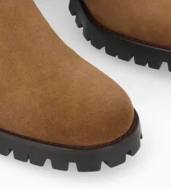 Bottine chelsea à talon - Jade 45 - Cuir velours - Brun