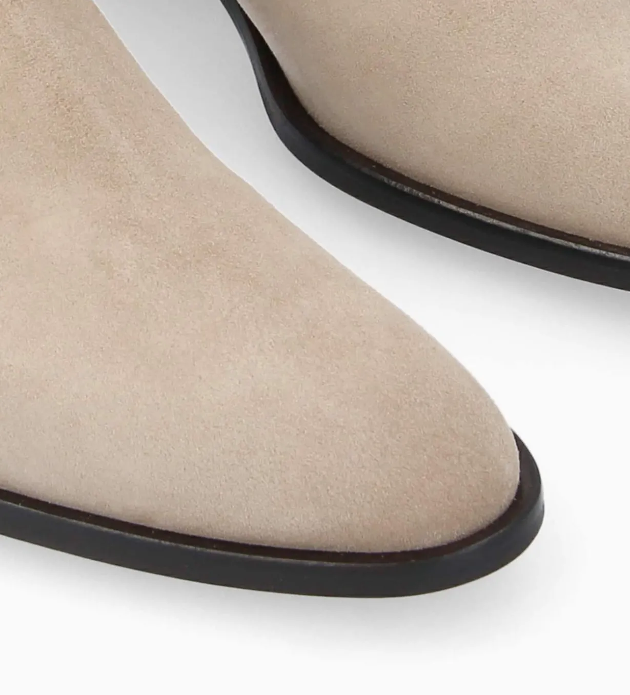 Bottine western chelsea - Kim 40 - Cuir velours -Taupe