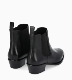 Bottine western chelsea - Kim 40 - Cuir lisse - Noir