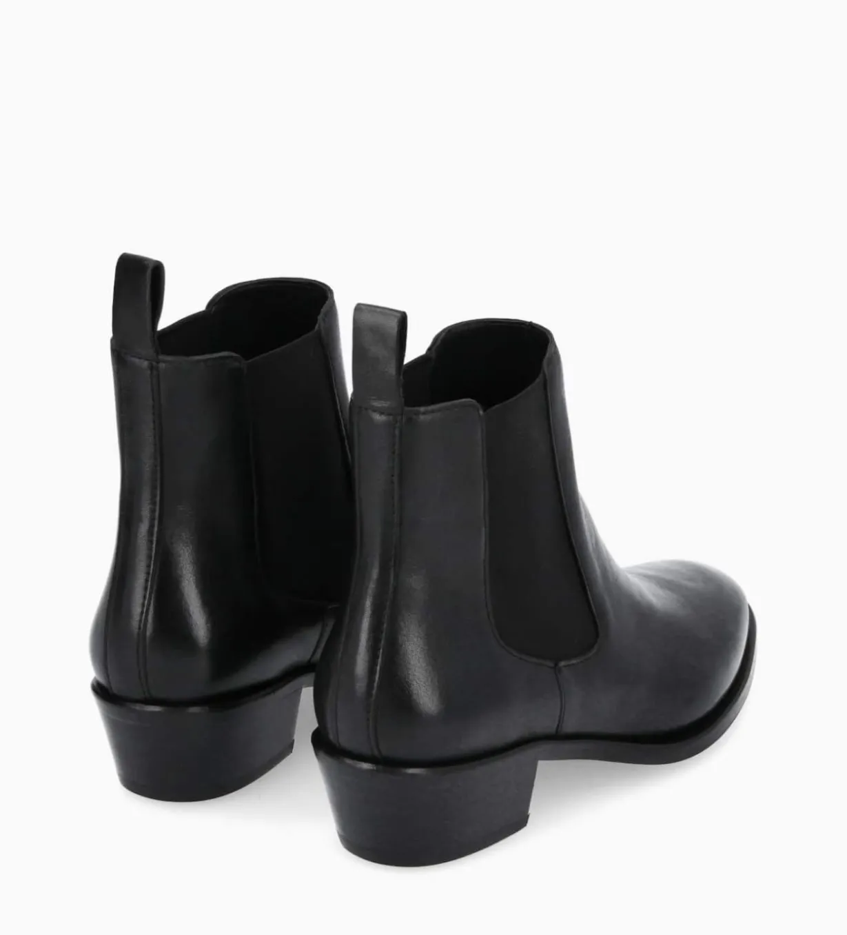 Bottine western chelsea - Kim 40 - Cuir lisse - Noir