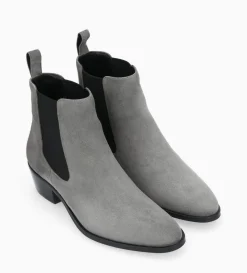Bottine western chelsea - Kim 40 - Cuir velours - Graphite