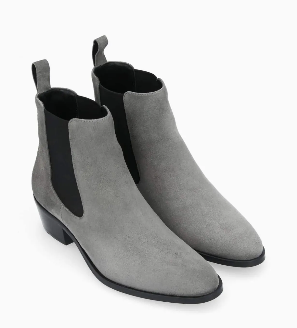 Bottine western chelsea - Kim 40 - Cuir velours - Graphite