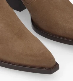 Bottine western chelsea - Calamity 40 - Cuir velours - Brun