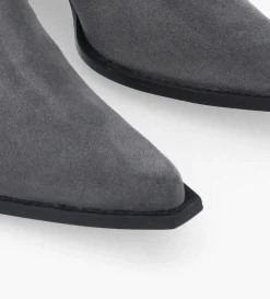 Bottine western chelsea - Sibelle 50 - Cuir velours - Stone