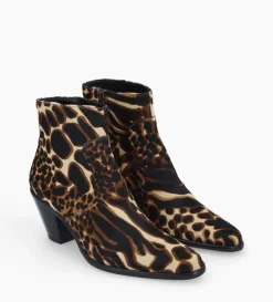 Bottine western zippée - Jane 7 - Poils - Jungle