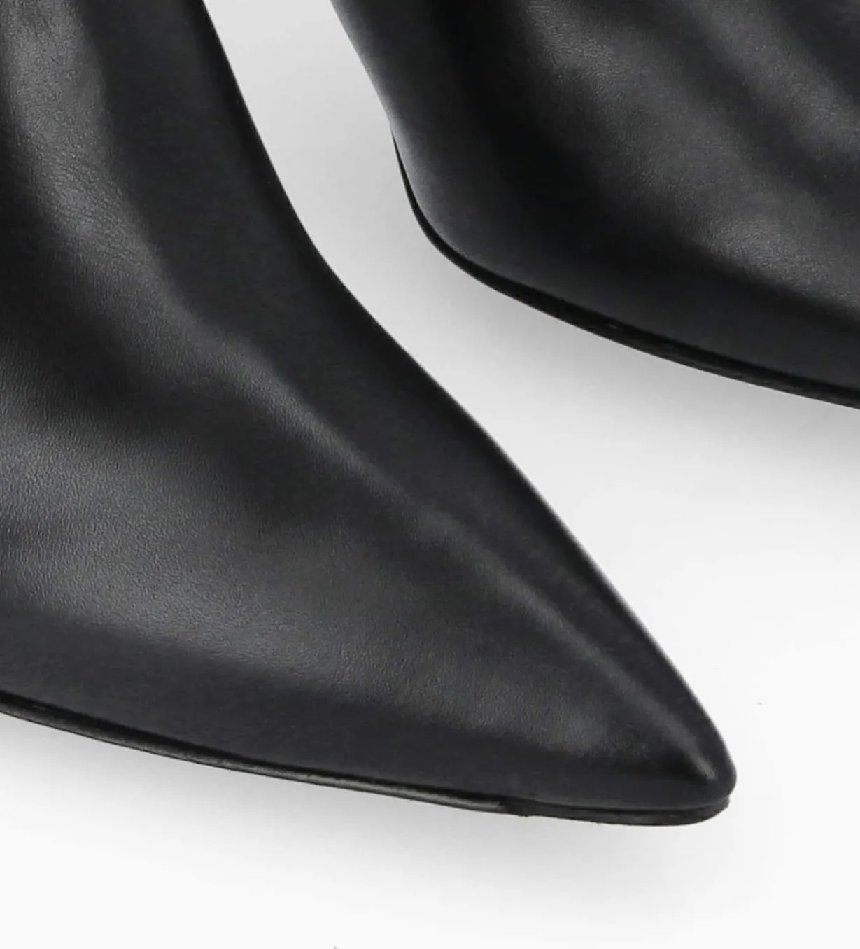 Bottine zippée à talon - Cathleen 65 - Cuir de veau lisse brillant - Noir
