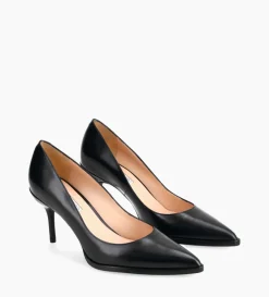 Escarpin à bout pointu - Jamie 70 - Cuir de veau lisse - Noir