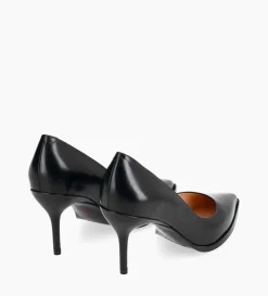 Escarpin à bout pointu - Jamie 70 - Cuir de veau lisse - Noir