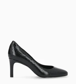 Escarpin - Mirri 65 - Cuir imprimé serpent verni - Noir