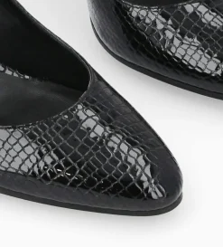 Escarpin - Mirri 65 - Cuir imprimé serpent verni - Noir