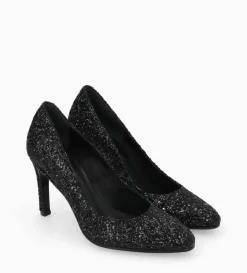 Escarpin - Mirri 85 - Toile pailletée - Onyx/Noir