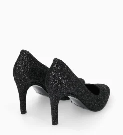Escarpin - Mirri 85 - Toile pailletée - Onyx/Noir