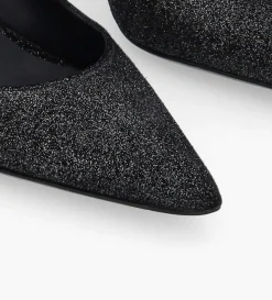 Escarpin - Rosie 65 - Cuir veau velours pailleté - Noir