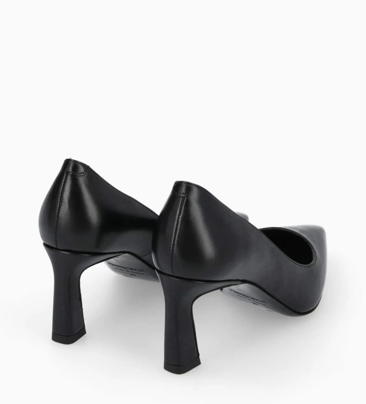 Escarpin à talon à bout pointu - Iris 65 - Cuir de veau lisse brillant - Noir