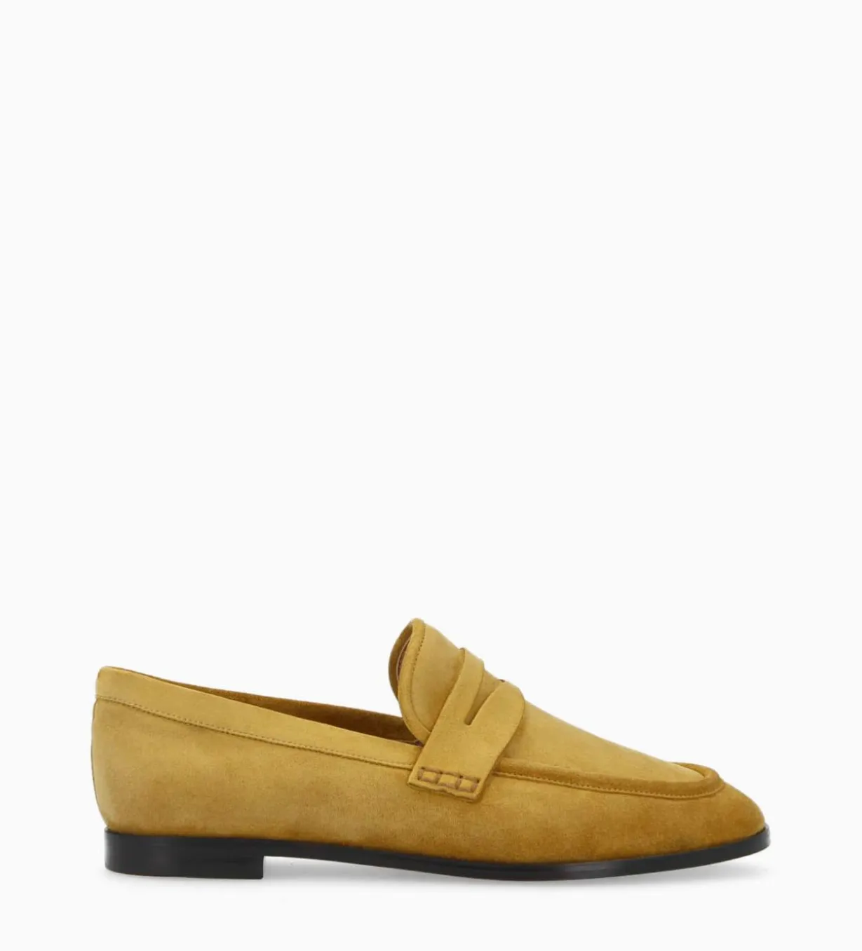 Mocassin - Anaïs - Cuir velours - Moutarde