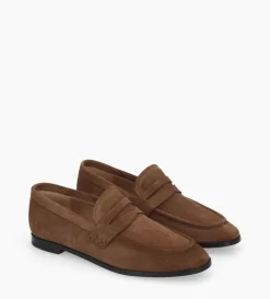 Mocassin - Anaïs - Cuir velours - Brun