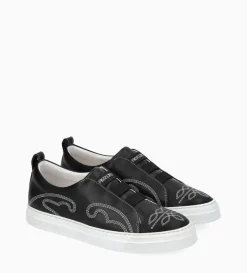 Sneaker - Panic - Cuir lisse - Noir